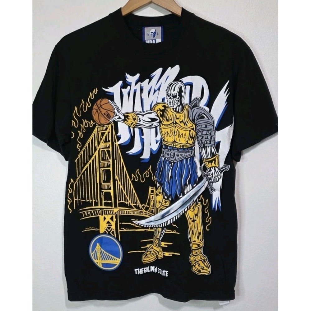 Warren Lotas "The Golden‎ State" In Hand NBA Finals Drop Tee Shirt Men S Black